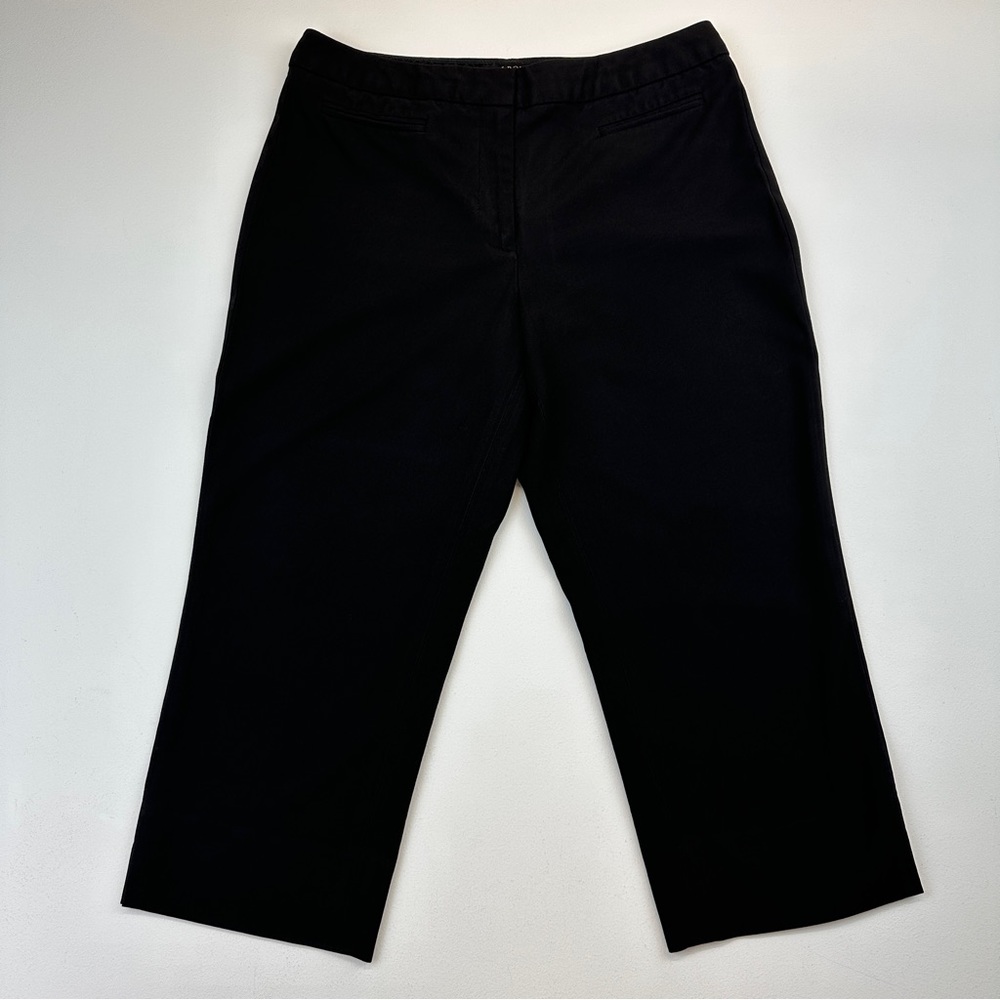 Talbots Wide Leg Crop Pants Black Size 8P Excellent condition